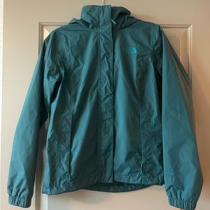 Teal NorthFace Rain Jacket Size Small